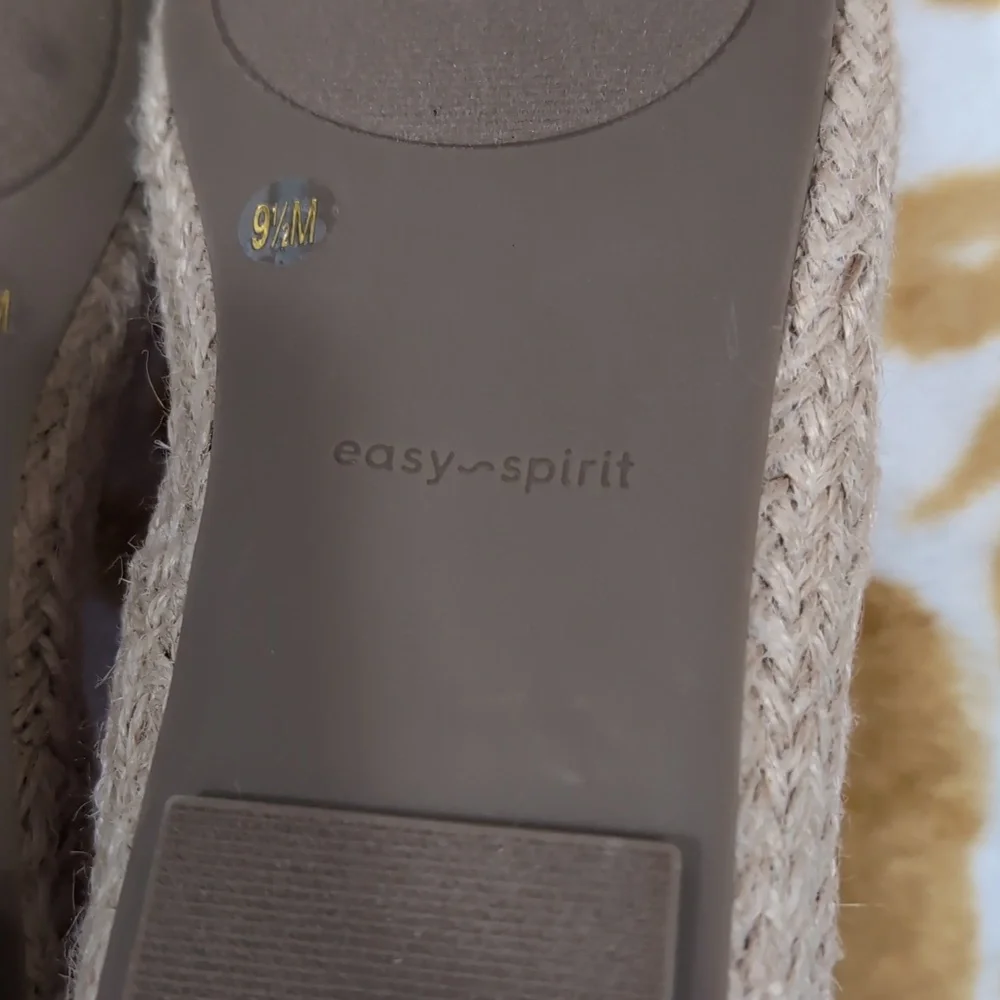 Easy Spirit Dusty Pink Shimmer Espadrille Slip On Flats Size 9.5